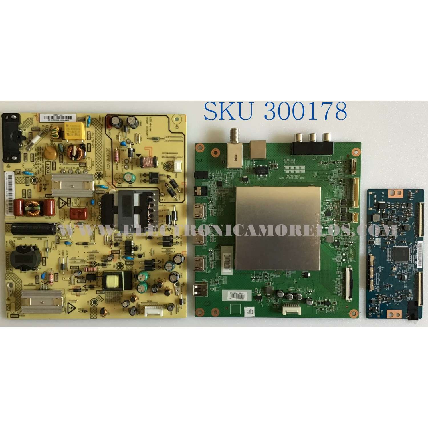 KIT DE TARJETAS PARA TV TOSHIBA / MAIN 631V0G00240 / UC14 VTV-L55731 REV:1 / FUENTE 1T92000001I / FSP134-4FS01 / T-CON 5550T32C13 / 55T32-C0F / PANEL U500DU01 TT104 / MODELO 50LF621U19